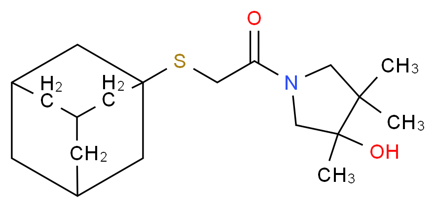 1-[(1-adamantylthio)acetyl]-3,4,4-trimethylpyrrolidin-3-ol_分子结构_CAS_)