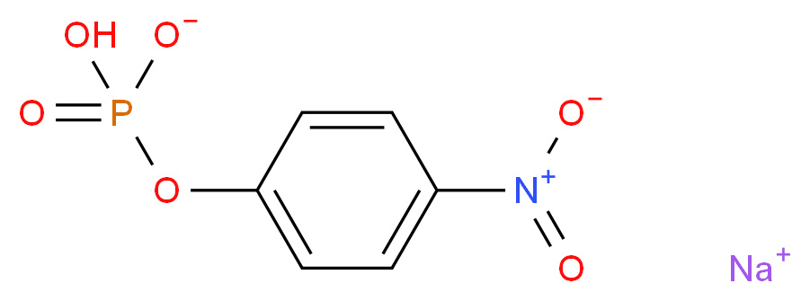 sodium 4-nitrophenyl hydrogen phosphate_分子结构_CAS_54306-27-3