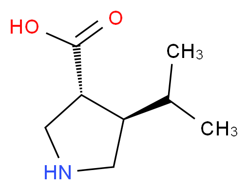 (3R,4R)-4-(propan-2-yl)pyrrolidine-3-carboxylic acid_分子结构_CAS_261896-36-0