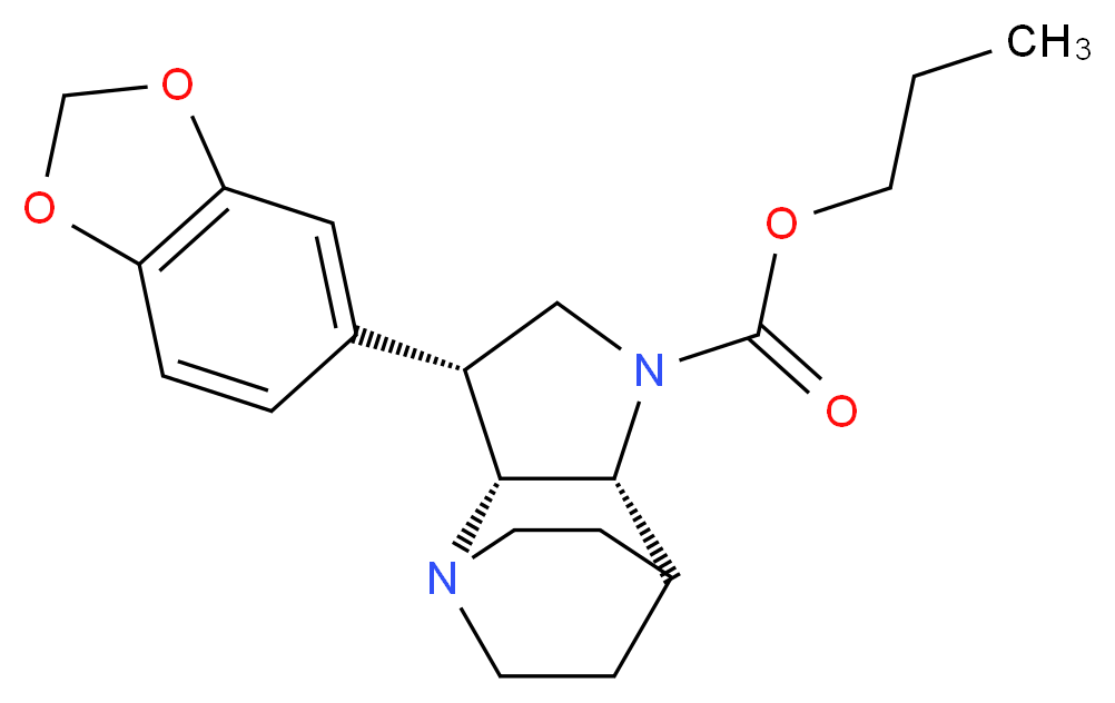 propyl (3R*,3aR*,7aR*)-3-(1,3-benzodioxol-5-yl)hexahydro-4,7-ethanopyrrolo[3,2-b]pyridine-1(2H)-carboxylate_分子结构_CAS_)