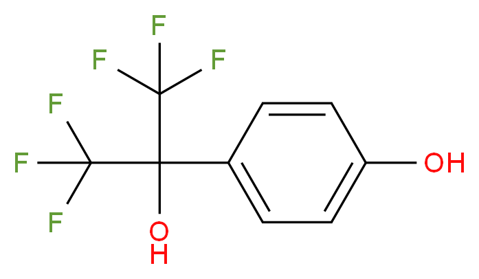 4-(1,1,1,3,3,3-hexafluoro-2-hydroxypropan-2-yl)phenol_分子结构_CAS_836-79-3
