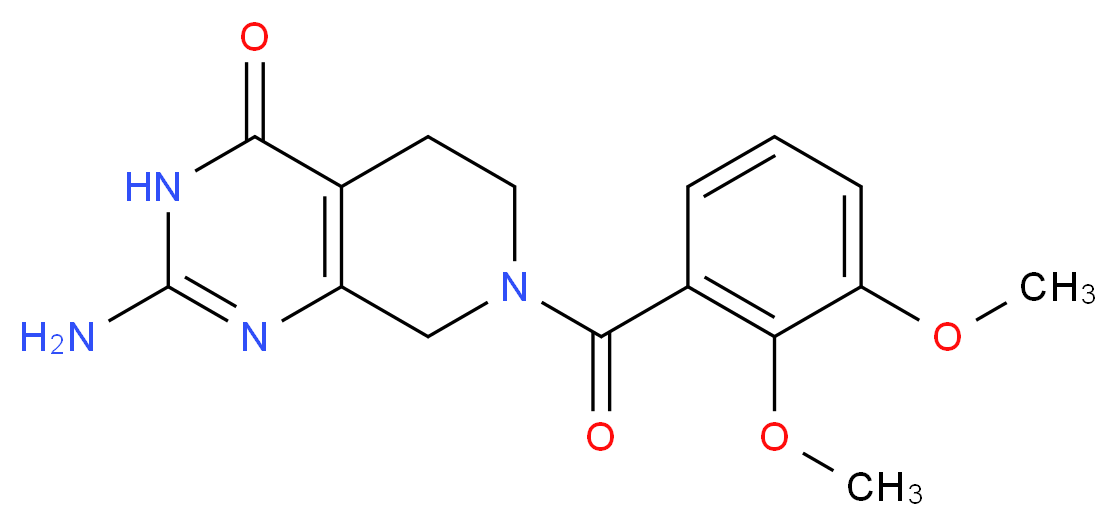 2-amino-7-(2,3-dimethoxybenzoyl)-5,6,7,8-tetrahydropyrido[3,4-d]pyrimidin-4(3H)-one_分子结构_CAS_)