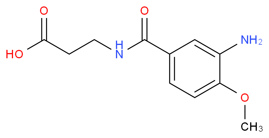 3-(3-amino-4-methoxybenzamido)propanoic acid_分子结构_CAS_)