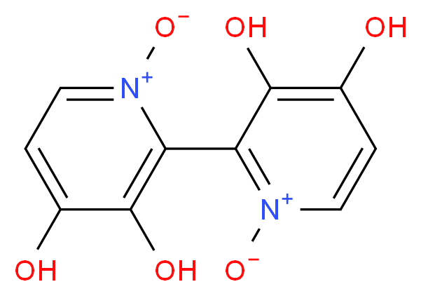 2-(3,4-dihydroxy-1-oxidopyridin-1-ium-2-yl)-3,4-dihydroxypyridin-1-ium-1-olate_分子结构_CAS_37338-80-0