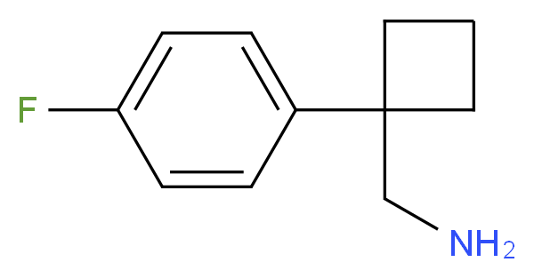 [1-(4-fluorophenyl)cyclobutyl]methanamine_分子结构_CAS_1017462-08-6