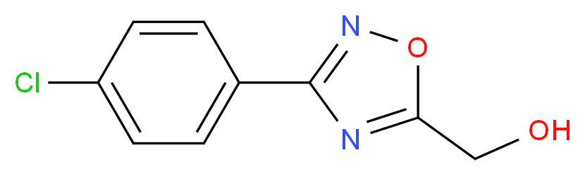 [3-(4-Chlorophenyl)-1,2,4-oxadiazol-5-yl]methanol_分子结构_CAS_5372-40-7)