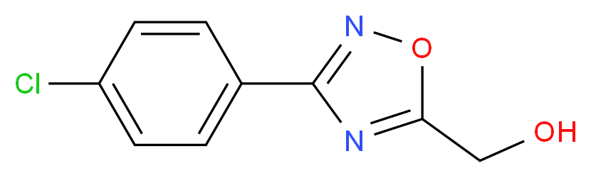 3-(4-Chlorophenyl)-5-(hydroxymethyl)-1,2,4-oxadiazole_分子结构_CAS_5372-40-7)