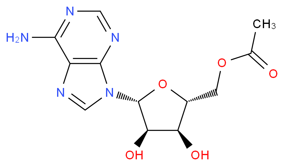 5'-O-Acetyl Adenosine_分子结构_CAS_2140-25-2)