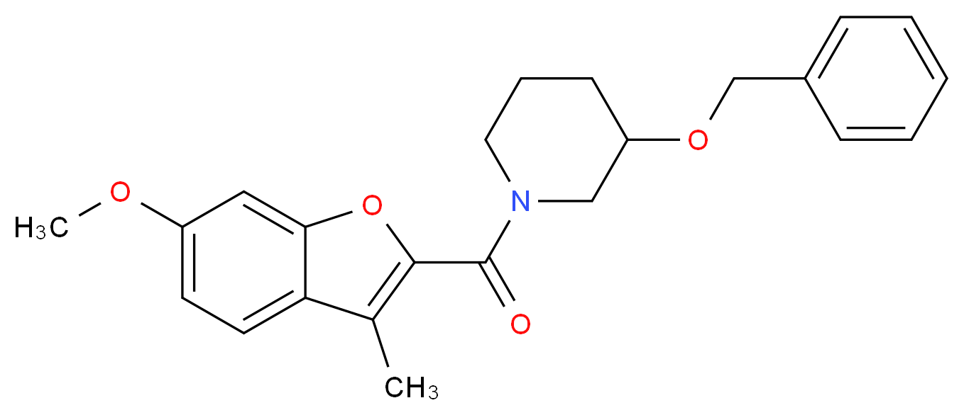 3-(benzyloxy)-1-[(6-methoxy-3-methyl-1-benzofuran-2-yl)carbonyl]piperidine_分子结构_CAS_)