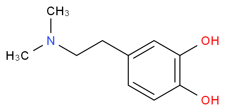 4-[2-(dimethylamino)ethyl]benzene-1,2-diol_分子结构_CAS_21581-37-3