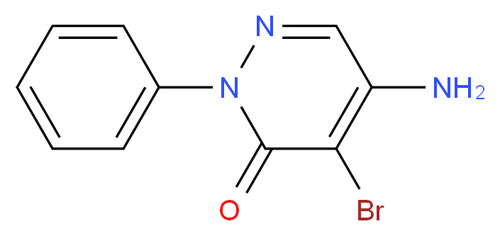 5-amino-4-bromo-2-phenyl-2,3-dihydropyridazin-3-one_分子结构_CAS_3042-84-0