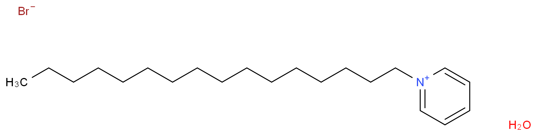 1-hexadecylpyridin-1-ium hydrate bromide_分子结构_CAS_202869-92-9