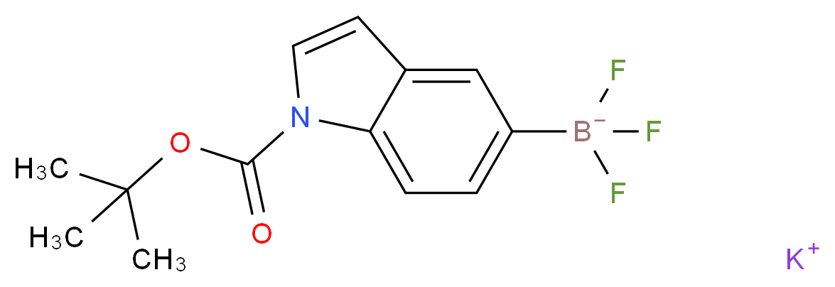 Potassium 1-Boc-1H-indole-5-trifluoroborate_分子结构_CAS_1050440-92-0)