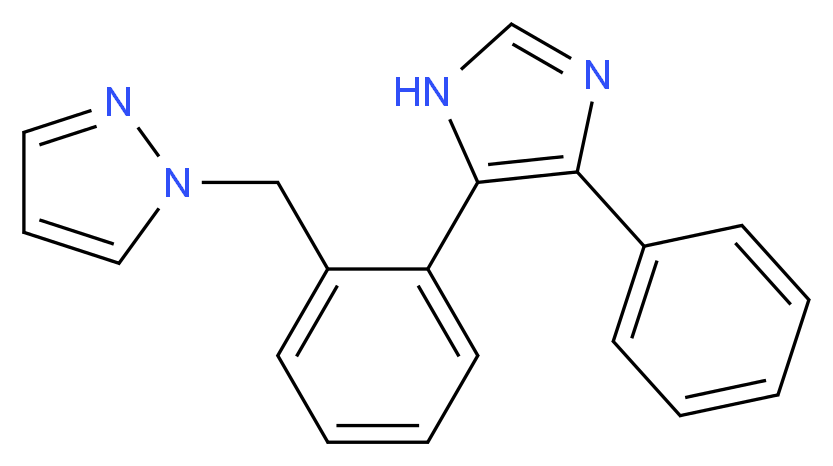 1-[2-(4-phenyl-1H-imidazol-5-yl)benzyl]-1H-pyrazole_分子结构_CAS_)