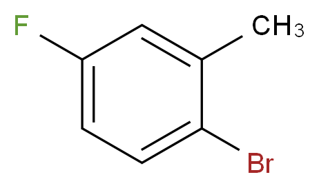 1-bromo-4-fluoro-2-methylbenzene_分子结构_CAS_452-63-1