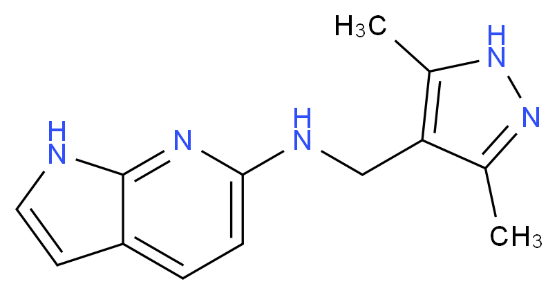 N-[(3,5-dimethyl-1H-pyrazol-4-yl)methyl]-1H-pyrrolo[2,3-b]pyridin-6-amine_分子结构_CAS_)