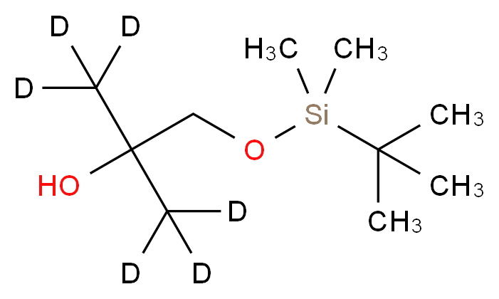 2-{[(tert-butyldimethylsilyl)oxy]methyl}(<sup>2</sup>H<sub>6</sub>)propan-2-ol_分子结构_CAS_1189732-27-1