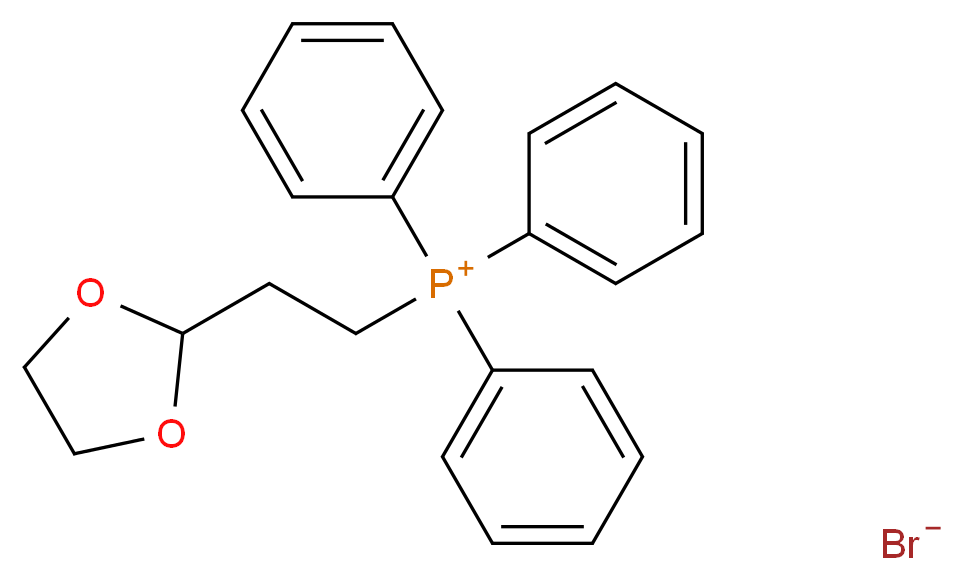2-(1,3-二氧戊环-2-基)乙基三苯基溴化鏻_分子结构_CAS_86608-70-0)