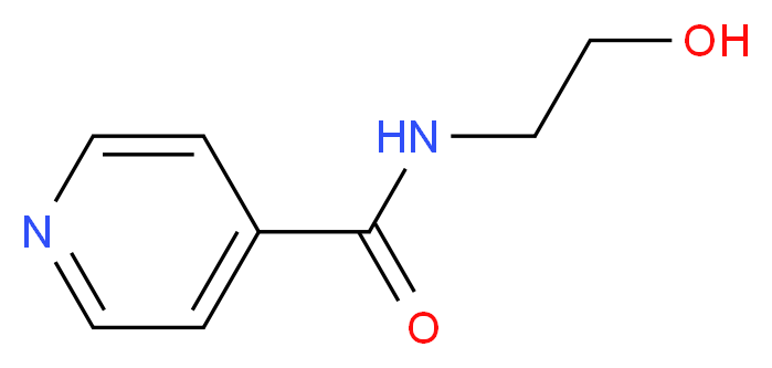 N-(2-hydroxyethyl)pyridine-4-carboxamide_分子结构_CAS_6265-74-3