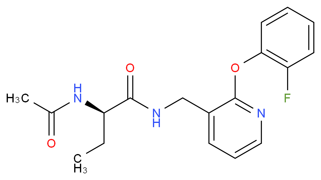(2R)-2-(acetylamino)-N-{[2-(2-fluorophenoxy)pyridin-3-yl]methyl}butanamide_分子结构_CAS_)
