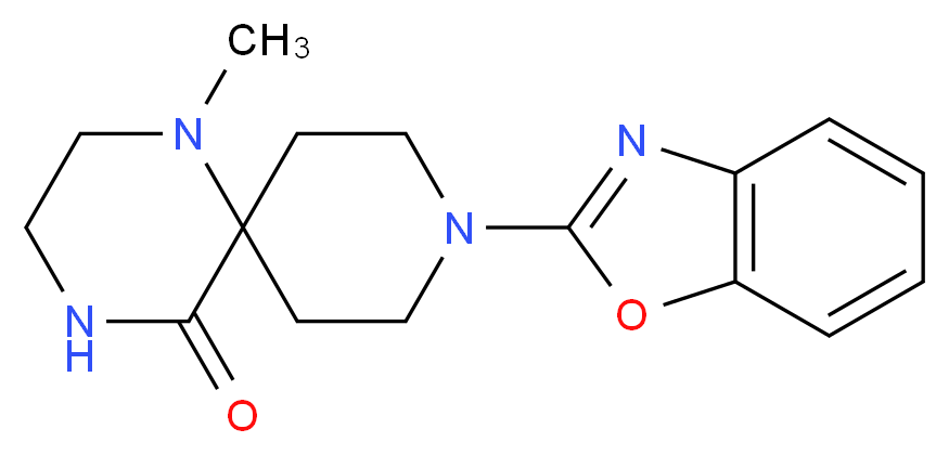 9-(1,3-benzoxazol-2-yl)-1-methyl-1,4,9-triazaspiro[5.5]undecan-5-one_分子结构_CAS_)
