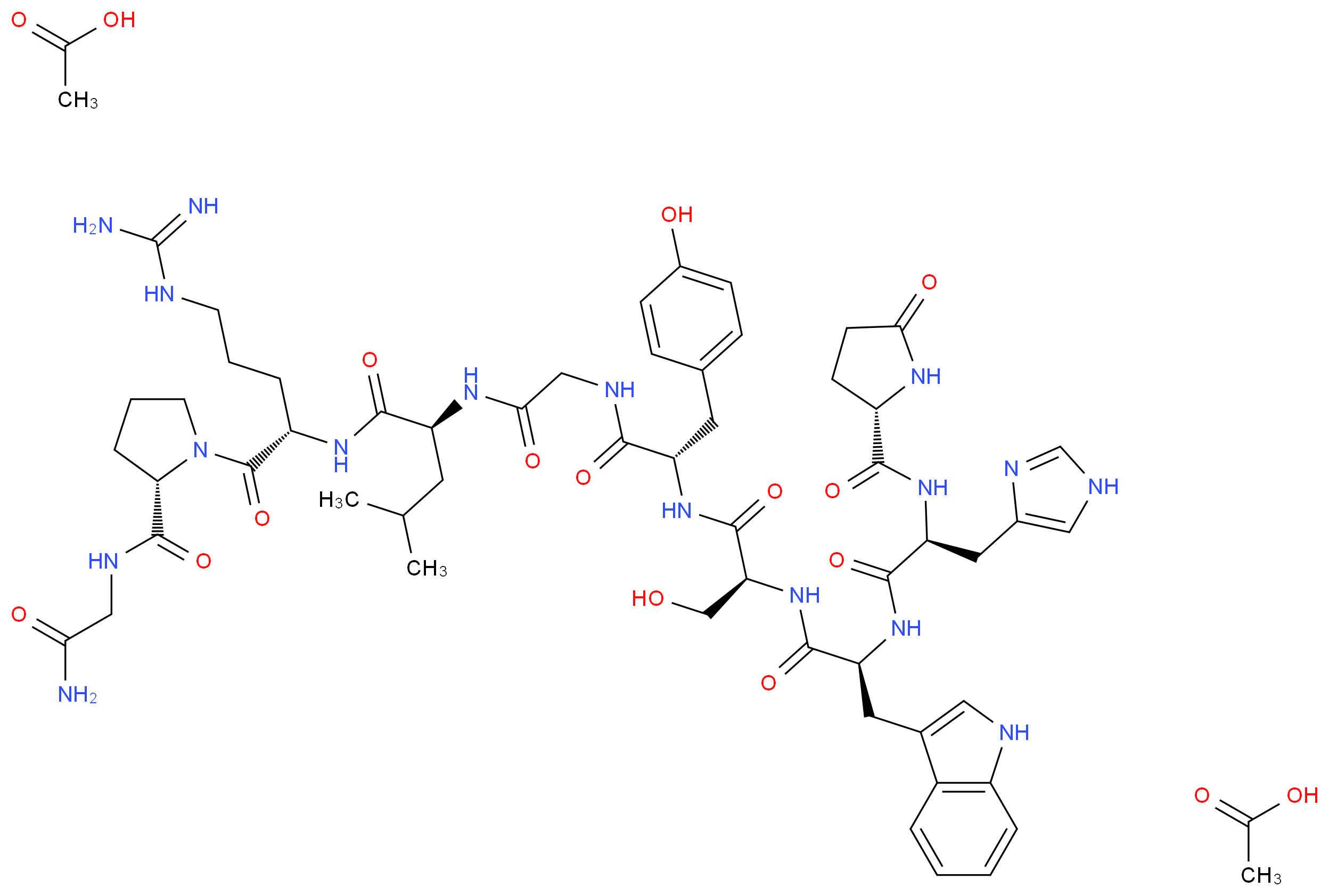 Luteinizing hormone releasing hormone human acetate salt_分子结构_CAS_71447-49-9)