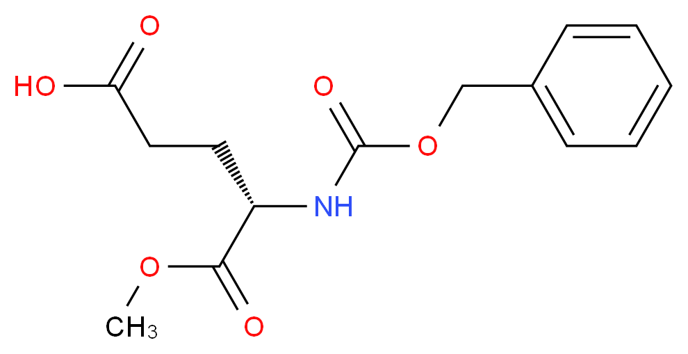 N-苄氧羰基-L-谷氨酸 1-甲酯_分子结构_CAS_5672-83-3)