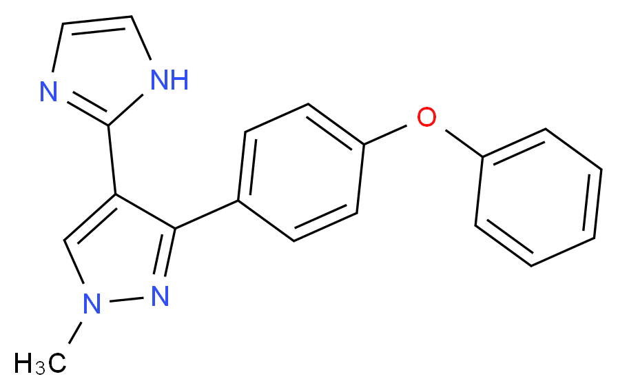 4-(1H-imidazol-2-yl)-1-methyl-3-(4-phenoxyphenyl)-1H-pyrazole_分子结构_CAS_)