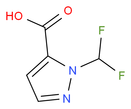 2-Difluoromethyl-2H-pyrazole-3-carboxylic acid_分子结构_CAS_925199-97-9)