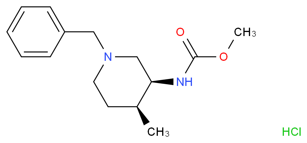 Methyl N-(cis)-1-benzyl-4-methylpiperidin-3-yl]-carbamate hydrochloride_分子结构_CAS_)