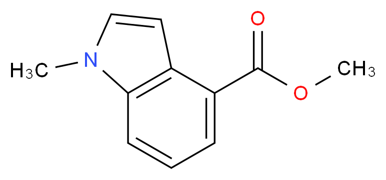 Methyl 1-methyl-1H-indole-4-carboxylate_分子结构_CAS_1444-12-8)