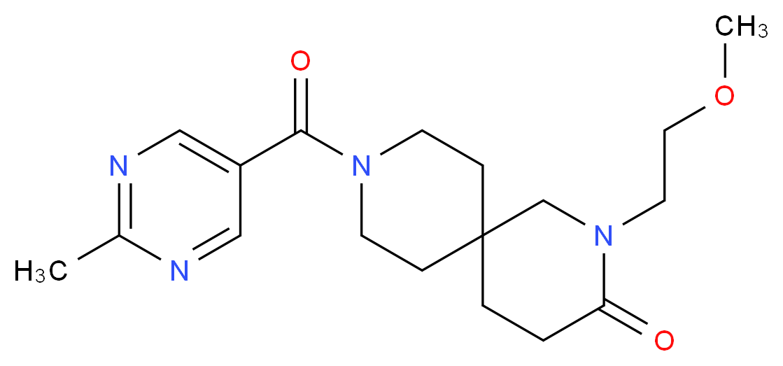 2-(2-methoxyethyl)-9-[(2-methylpyrimidin-5-yl)carbonyl]-2,9-diazaspiro[5.5]undecan-3-one_分子结构_CAS_)