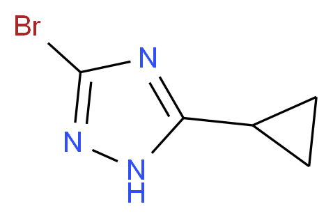 3-Bromo-5-cyclopropyl-1H-1,2,4-triazole_分子结构_CAS_82767-64-4)