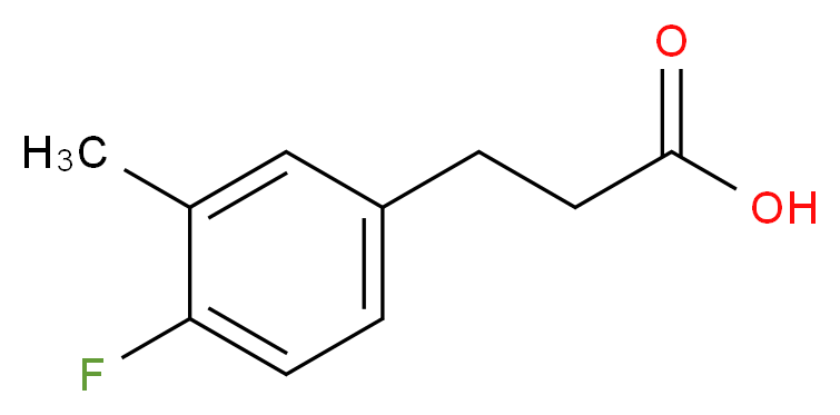 3-(4-fluoro-3-methylphenyl)propanoic acid_分子结构_CAS_881189-64-6