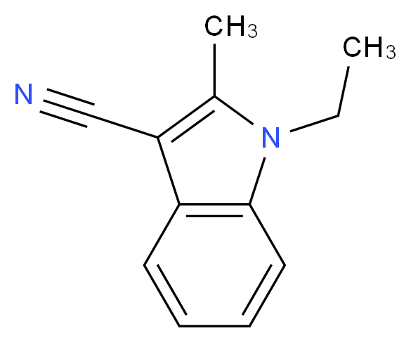 1-ethyl-2-methyl-1H-indole-3-carbonitrile_分子结构_CAS_917207-79-5)