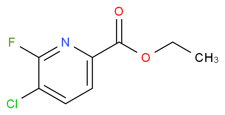 ETHYL 3-CHLORO-2-FLUORO-6-PYRIDINECARBOXYLATE_分子结构_CAS_1214388-30-3)