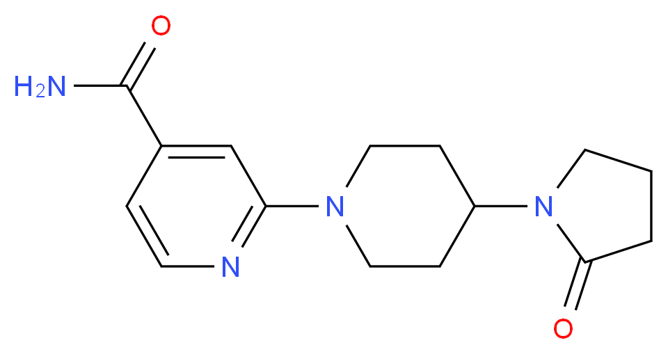 2-[4-(2-oxopyrrolidin-1-yl)piperidin-1-yl]isonicotinamide_分子结构_CAS_)