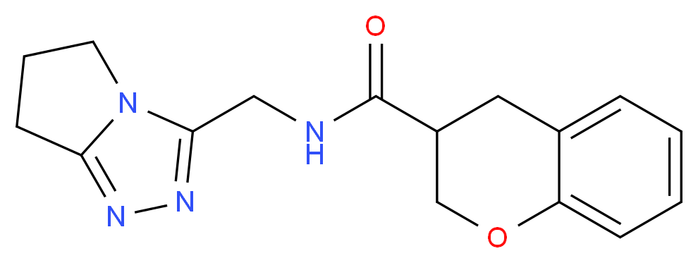 N-(6,7-dihydro-5H-pyrrolo[2,1-c][1,2,4]triazol-3-ylmethyl)chromane-3-carboxamide_分子结构_CAS_)