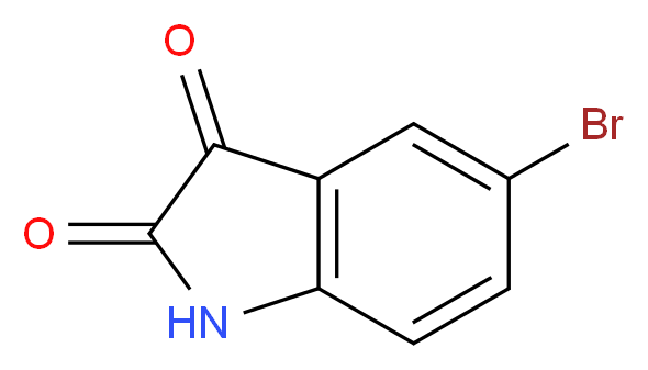5-bromo-2,3-dihydro-1H-indole-2,3-dione_分子结构_CAS_87-48-9