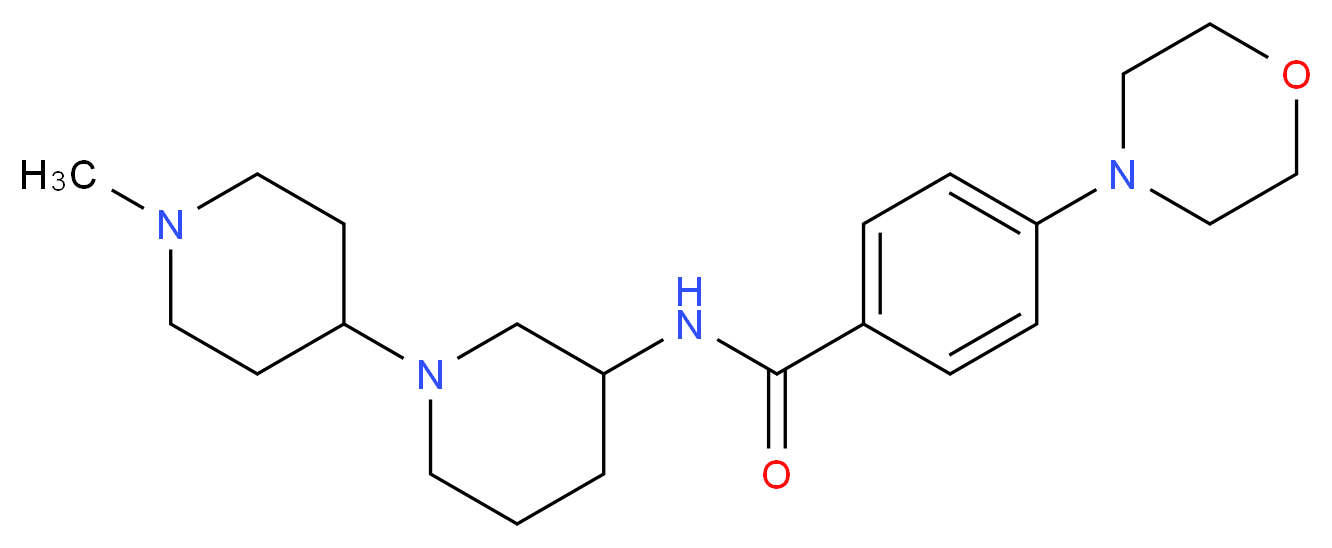 N-(1'-methyl-1,4'-bipiperidin-3-yl)-4-(4-morpholinyl)benzamide_分子结构_CAS_)