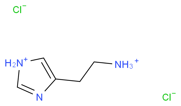 4-(2-azaniumylethyl)-1H-imidazol-1-ium dichloride_分子结构_CAS_56-92-8