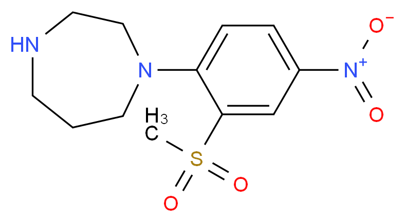 1-[2-(Methylsulfonyl)-4-nitrophenyl]homopiperazine_分子结构_CAS_)