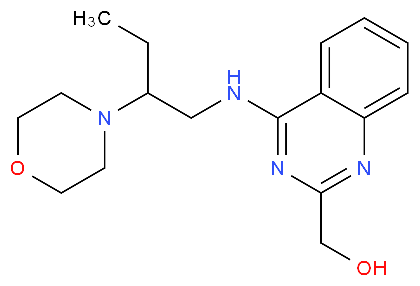 {4-[(2-morpholin-4-ylbutyl)amino]quinazolin-2-yl}methanol_分子结构_CAS_)