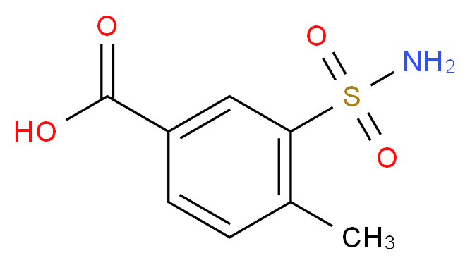 4-methyl-3-sulfamoylbenzoic acid_分子结构_CAS_20532-05-2