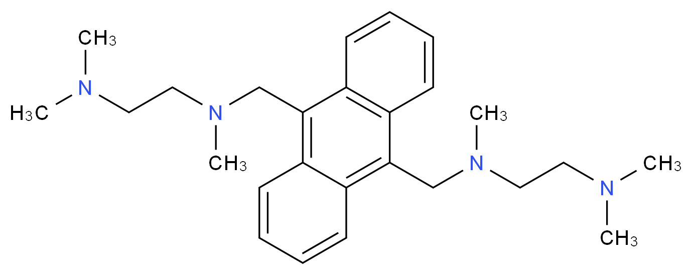 [2-({[10-({[2-(dimethylamino)ethyl](methyl)amino}methyl)anthracen-9-yl]methyl}(methyl)amino)ethyl]dimethylamine_分子结构_CAS_106712-13-4