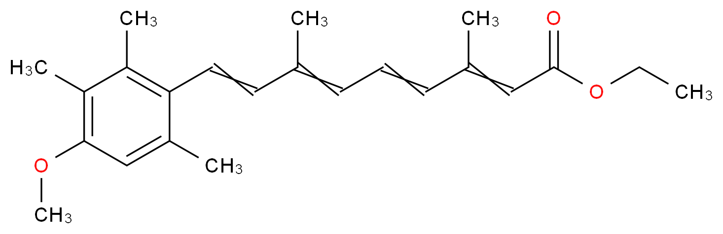 ethyl (2E,4E,6E,8E)-9-(4-methoxy-2,3,6-trimethylphenyl)-3,7-dimethylnona-2,4,6,8-tetraenoate_分子结构_CAS_54350-48-0