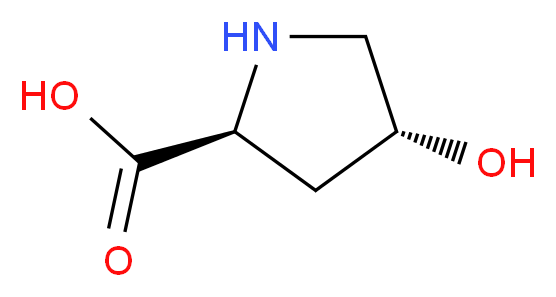 (2S,4R)-4-hydroxypyrrolidine-2-carboxylic acid_分子结构_CAS_147028-80-6