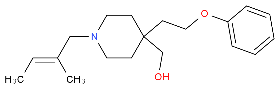 [1-[(2E)-2-methyl-2-buten-1-yl]-4-(2-phenoxyethyl)-4-piperidinyl]methanol_分子结构_CAS_)