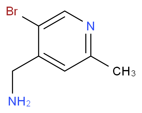 (5-bromo-2-methylpyridin-4-yl)methanamine_分子结构_CAS_1060810-17-4)