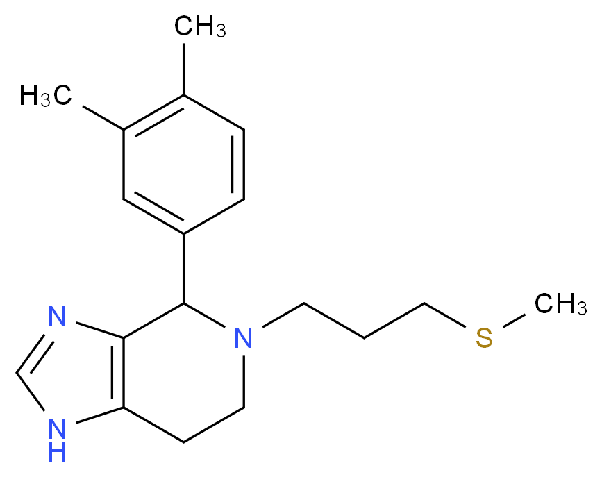 4-(3,4-dimethylphenyl)-5-[3-(methylthio)propyl]-4,5,6,7-tetrahydro-1H-imidazo[4,5-c]pyridine_分子结构_CAS_)